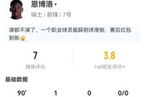 西班牙vs佛得角-11-恩博洛本场4射1正进1球+1失良机 8传球、5关键传球+2犯规 获评7分
