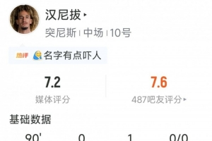 世界杯_荷兰vs瑞典-曼联旧将汉尼拔数据：1次助攻，3关键传球，5抢断，评分队内最高
